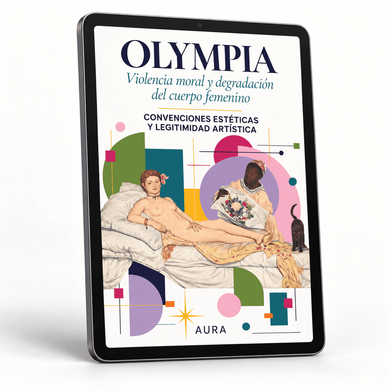 Portada del ensayo digital Olympia: violencia moral y degradación del cuerpo femenino, ARTENEU Ediciones
